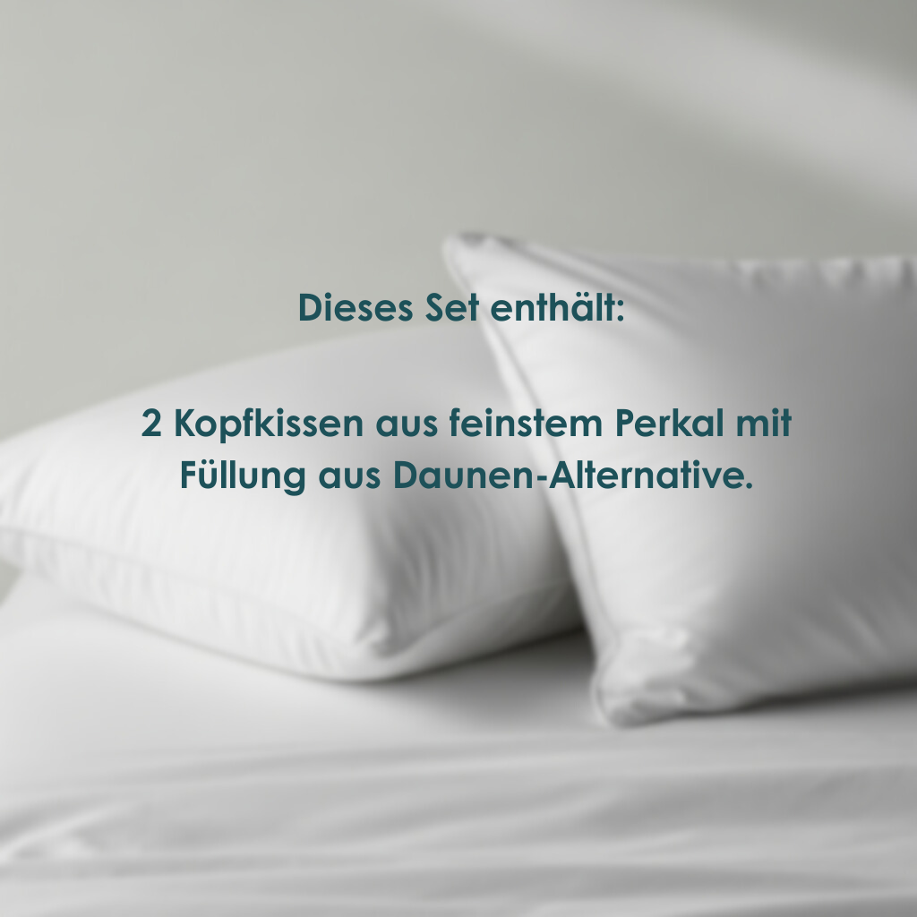 Grand Hotel Perkal Daunen-Alternative 2-Kopfkissen Set