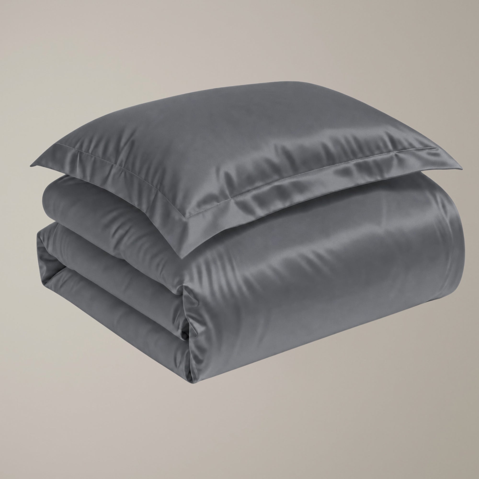 Finole Bettwäsche Set in Ardoise, gefaltete premium Bettwäsche aus ägyptischer Baumwolle / Egyptian cotton bedding set #Farbe_Ardoise